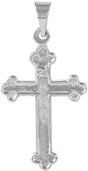Platinum Cross Pendant – 18.5x12.5mm