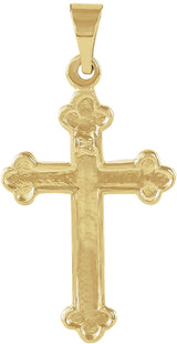 14K Gold Cross Pendant – 18.5x12.5mm