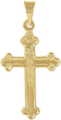 14K Gold Cross Pendant – 18.5x12.5mm