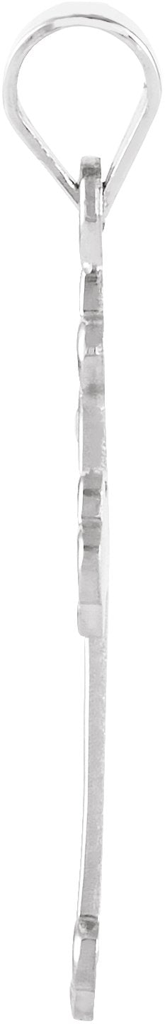 Platinum Cross Pendant – 18.5x12.5mm - view 2