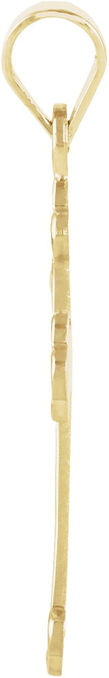 14K Gold Cross Pendant – 18.5x12.5mm - view 2