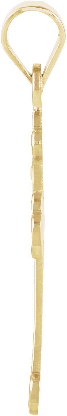 14K Gold Cross Pendant – 18.5x12.5mm - view 2