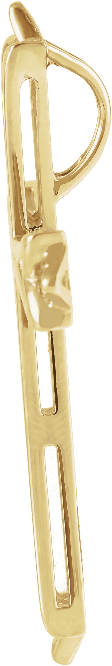 18K Gold Cross Pendant – 42x32mm - view 2
