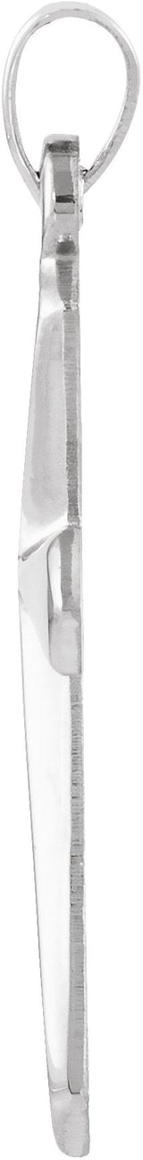 14K Gold Cross Pendant – 22.5x16mm - White Gold - view 2
