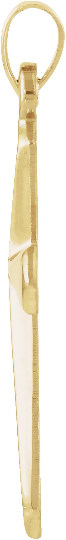14K Gold Cross Pendant – 22.5x16mm - Yellow Gold - view 2