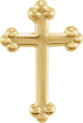 14K Gold Cross Lapel Pin – 14x9mm - Yellow Gold