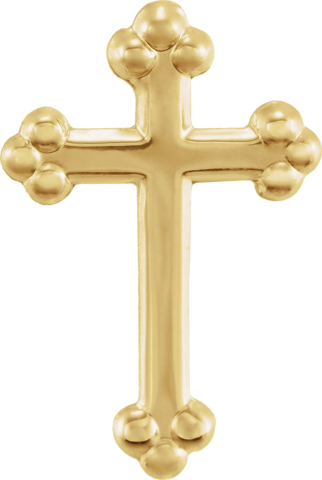 14K Gold Cross Lapel Pin – 14x9mm - Yellow Gold