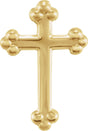 14K Gold Cross Lapel Pin – 14x9mm - Yellow Gold