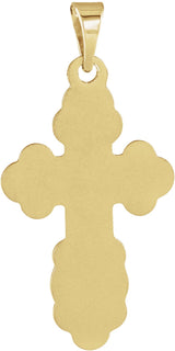 14K Gold Orthodox Cross Pendant – 12x8mm - Yellow Gold - view 3