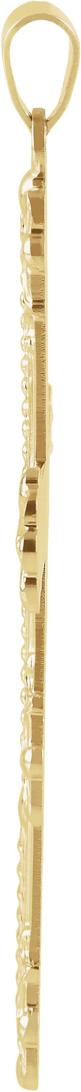 14K Gold Cross Pendant – 47x31.5mm - Yellow Gold - view 2