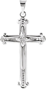 Platinum Cross Pendant – 27.5x16mm
