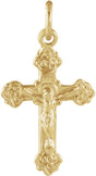 14K Gold Youth Crucifix Pendant