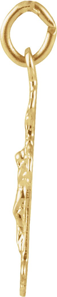 14K Gold Youth Crucifix Pendant - view 2