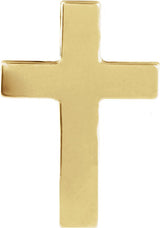 14K Gold Cross Lapel Pin - Yellow Gold