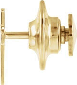 14K Gold Cross Lapel Pin - Yellow Gold - view 2