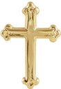 14K Gold Cross Lapel Pin – 15x10.5mm