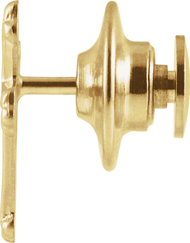 14K Gold Cross Lapel Pin – 15x10.5mm - view 2
