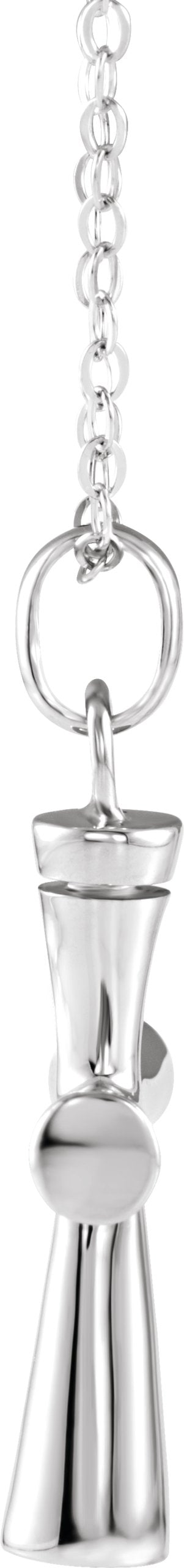 10K Gold Cross Ash Holder Necklace or Pendant - White Gold - view 2
