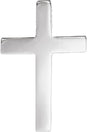 14K Gold Cross Lapel Pin - White Gold