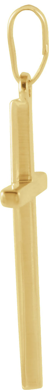 14K Gold Cross Pendant – 22.7x15mm - view 2