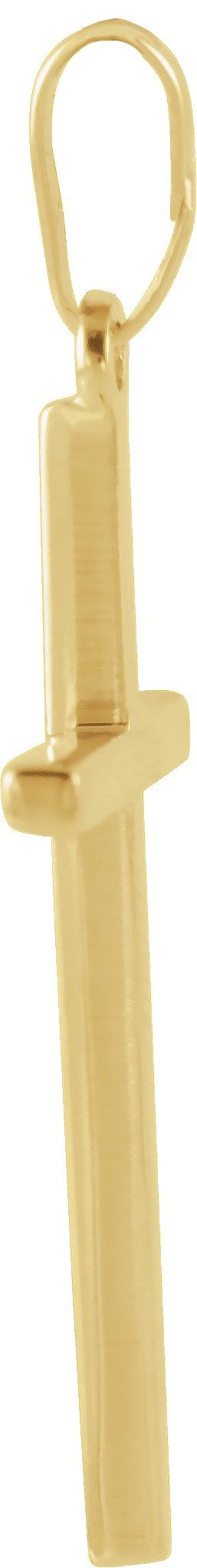 14K Gold Cross Pendant – 22.7x15mm - view 2