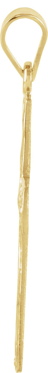 14K Gold Cross Pendant – 20.5x15mm - view 2