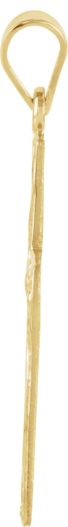 14K Gold Cross Pendant – 20.5x15mm - view 2