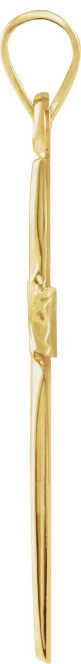 14K Gold Cross Pendant – 22x14mm - view 2