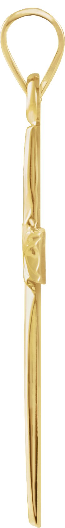 14K Gold Cross Pendant – 22x14mm - view 2