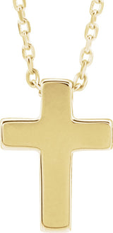 Platinum Petite Cross Necklace or Pendant - view 4