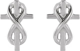 Platinum Infinity-Inspired Cross Earrings - view 2