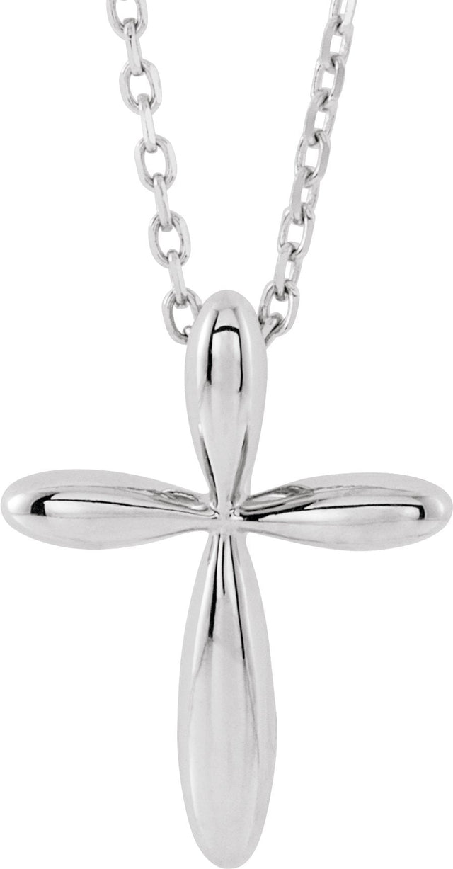 Platinum Cross Necklace or Pendant – 10x7.72mm - view 4