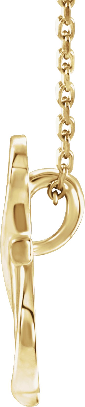 14K Gold Cross Necklace or Pendant – 14.9x8mm - Yellow Gold - view 2