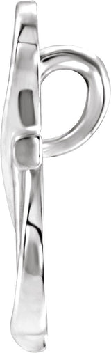 Platinum Cross Necklace or Pendant – 14.9x8mm - view 2