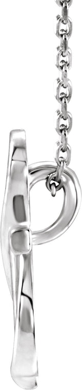 Platinum Cross Necklace or Pendant – 14.9x8mm - view 2