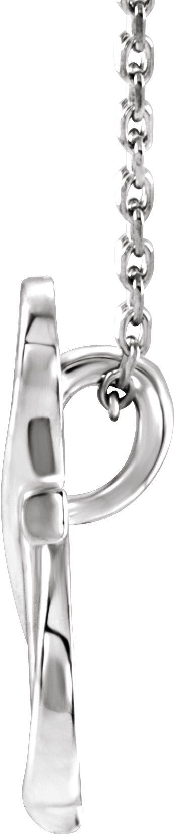 Platinum Cross Necklace or Pendant – 14.9x8mm - view 2