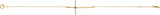 14K Gold Round Natural Amethyst Accented Sideways Cross Bracelet - Yellow Gold - view 6