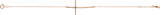 14K Gold Round Natural Emerald Accented Sideways Cross Bracelet - Rose Gold - view 6