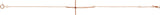 14K Gold Round Natural Mozambique Garnet Accented Sideways Cross Bracelet - Rose Gold - view 6