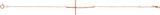 14K Gold Round Natural Pink Tourmaline Accented Sideways Cross Bracelet - Rose Gold - view 6