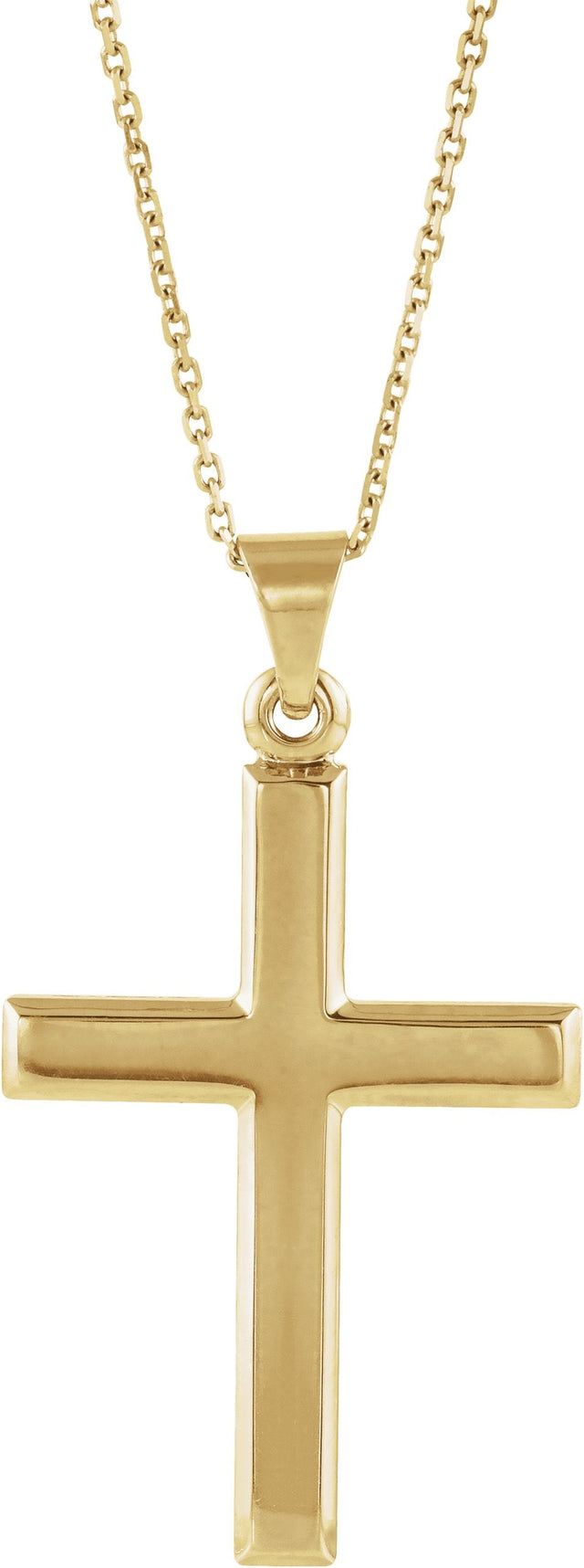 14K Gold Cross Necklace or Pendant – 26x19mm - Yellow Gold
