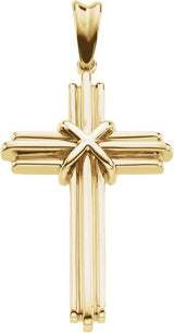 14K Gold Cross Pendant – 36.75x24.5mm - Yellow Gold