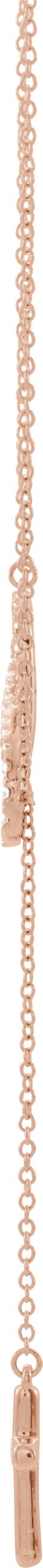 14K Gold Round Natural Diamond Infinity-Inspired Cross "Y" Necklace - Rose Gold - view 4