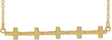14K Gold Sideways Cross Bar Necklace - Yellow Gold