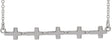Platinum Sideways Cross Bar Necklace