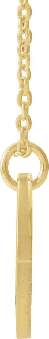 14K Gold Round Natural Peridot Pierced Cross Disc Necklace or Pendant - Yellow Gold - view 6