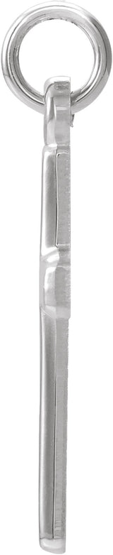 Platinum Cross Necklace or Pendant – 16.5x12mm - view 2