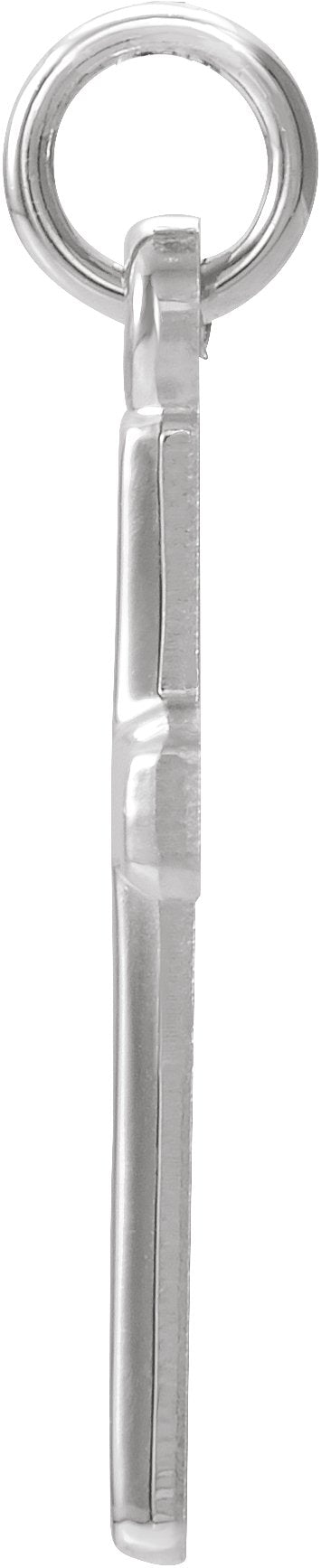 Platinum Cross Necklace or Pendant – 16.5x12mm - view 2