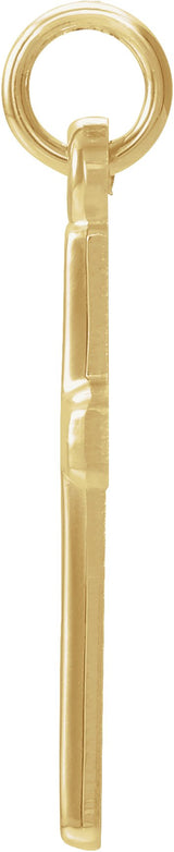 14K Gold Cross Necklace or Pendant – 16.5x12mm - Yellow Gold - view 2