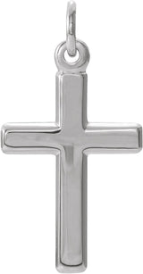 Platinum Cross Necklace or Pendant – 16.5x12mm